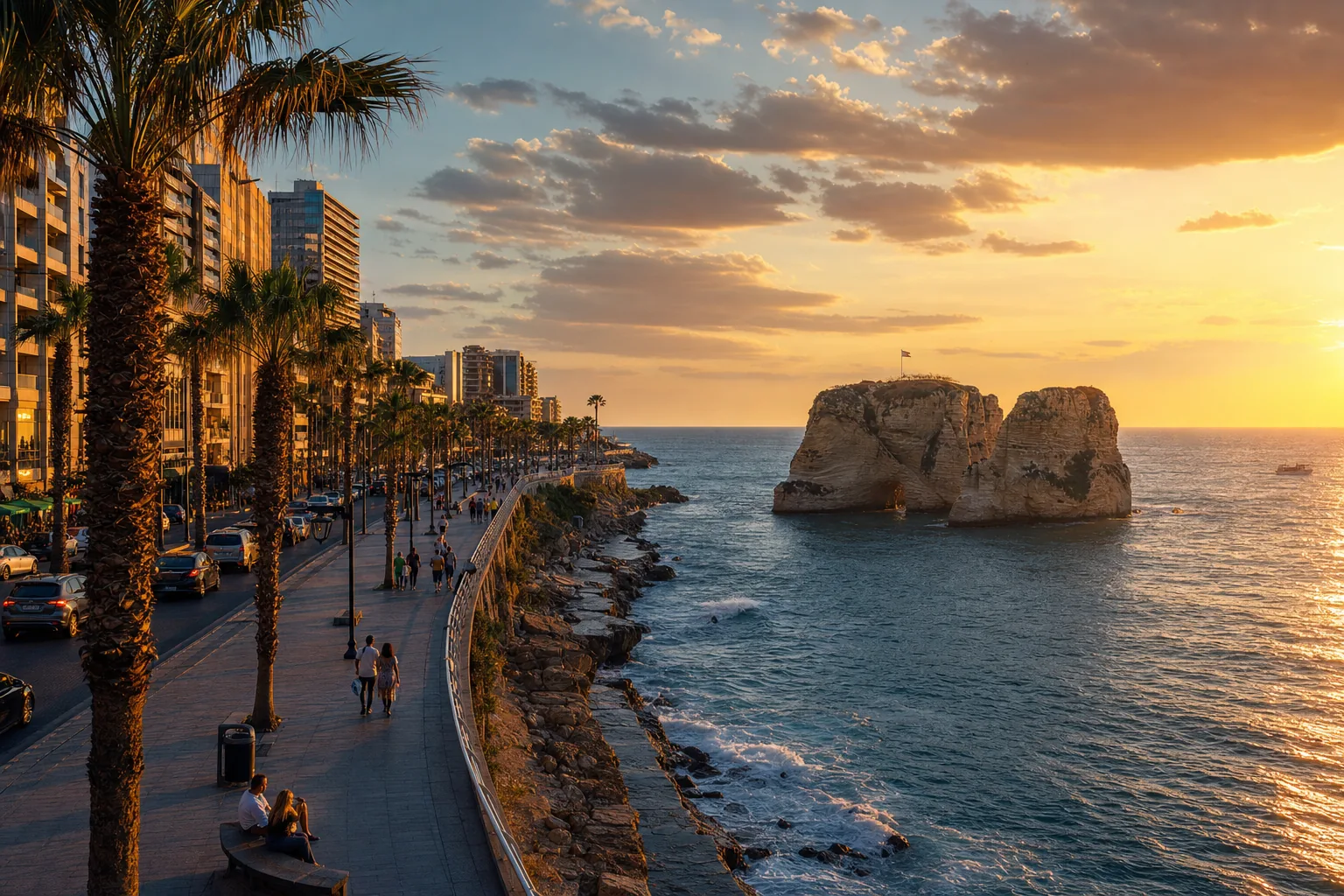 Beirut and the Lebanese coast
